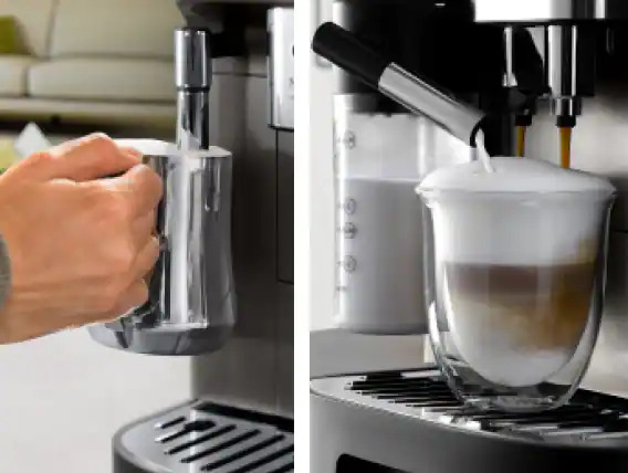 cappuccino and coffee machine