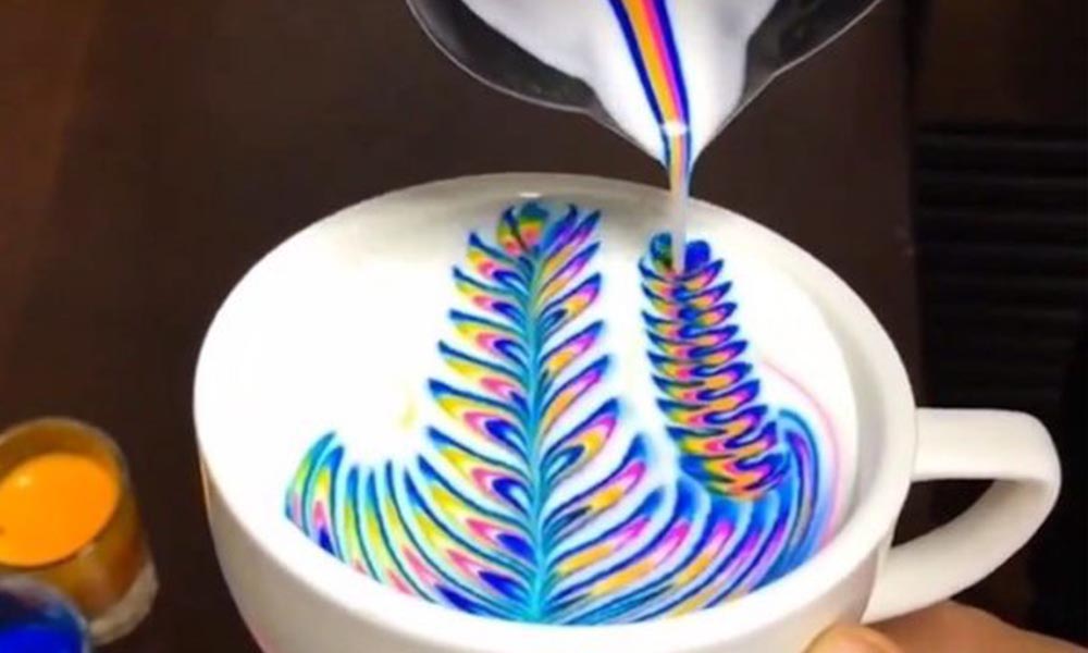 latte art colors